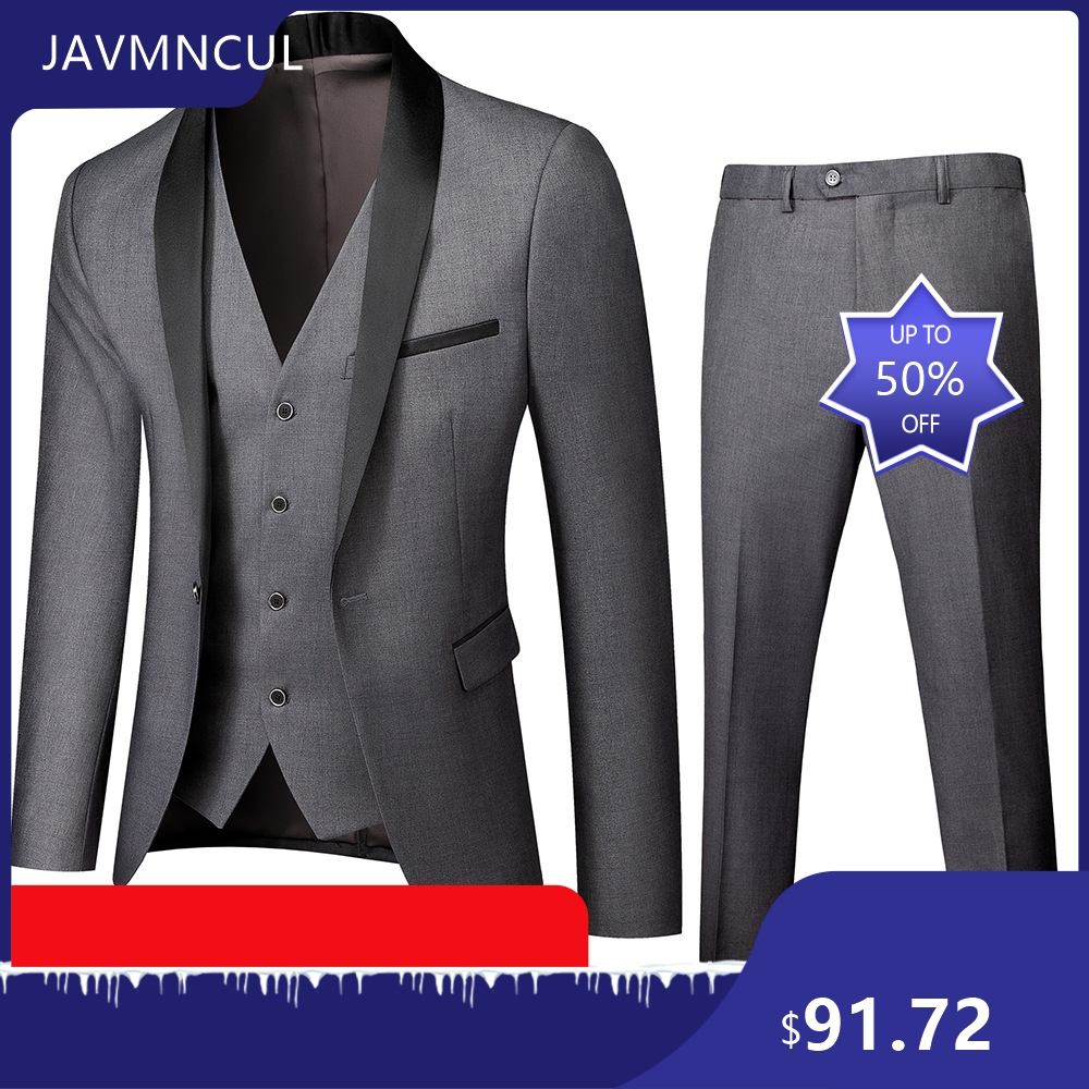 Men'S Formal Wear For Graduation - Men's Wedding 3 Piece Suit Set