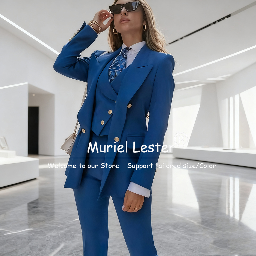 Elegant Blue Women's Suits Dou - Slim Fit Suit Set 리뷰 및 가격