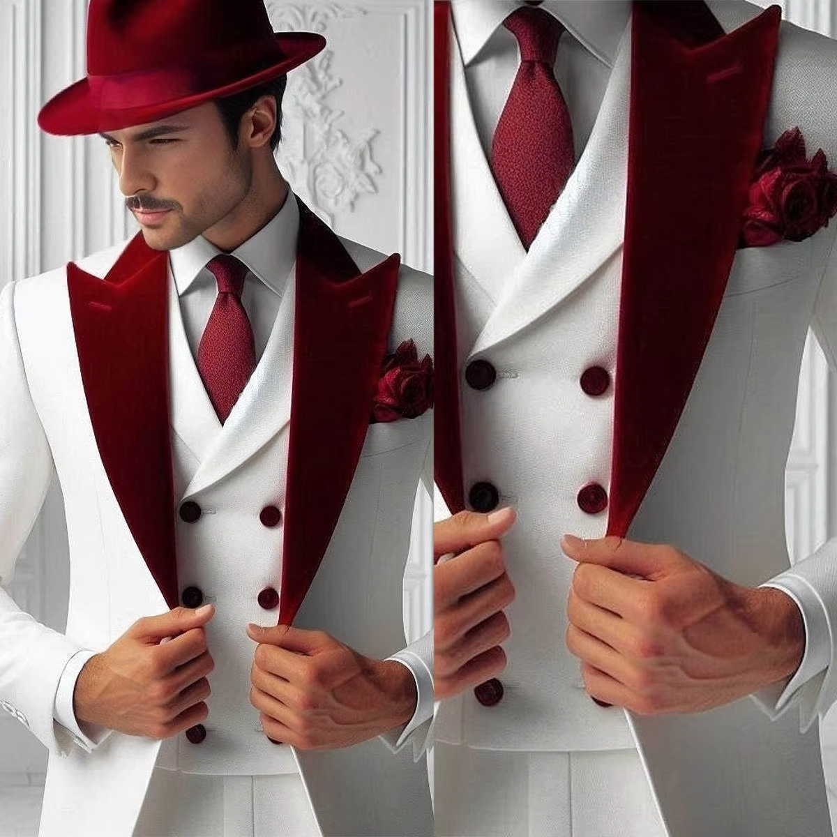 Formal Man Tuxedos Velvet Coll - Men'S Formal Wear For Graduation 리뷰 및 가격