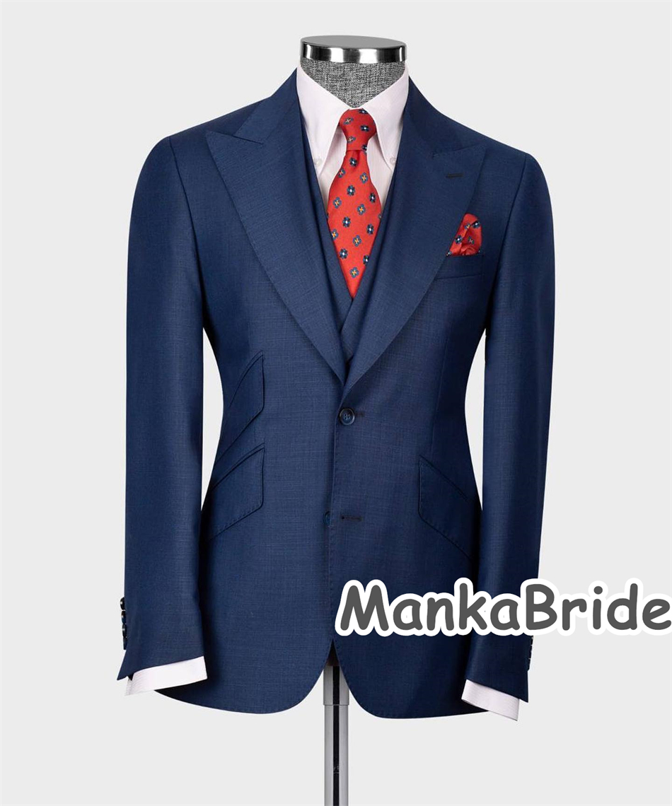Elegant Navy Blue Classic Wedd - Elegant Formal Men'S Wear 리뷰 및 가격