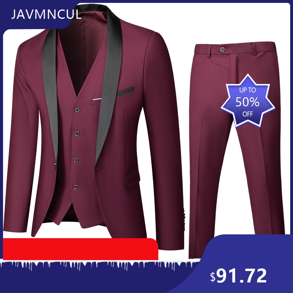 Men's Wedding 3 Piece Suit Set - Men'S Formal Wear For Graduation 리뷰 및 가격