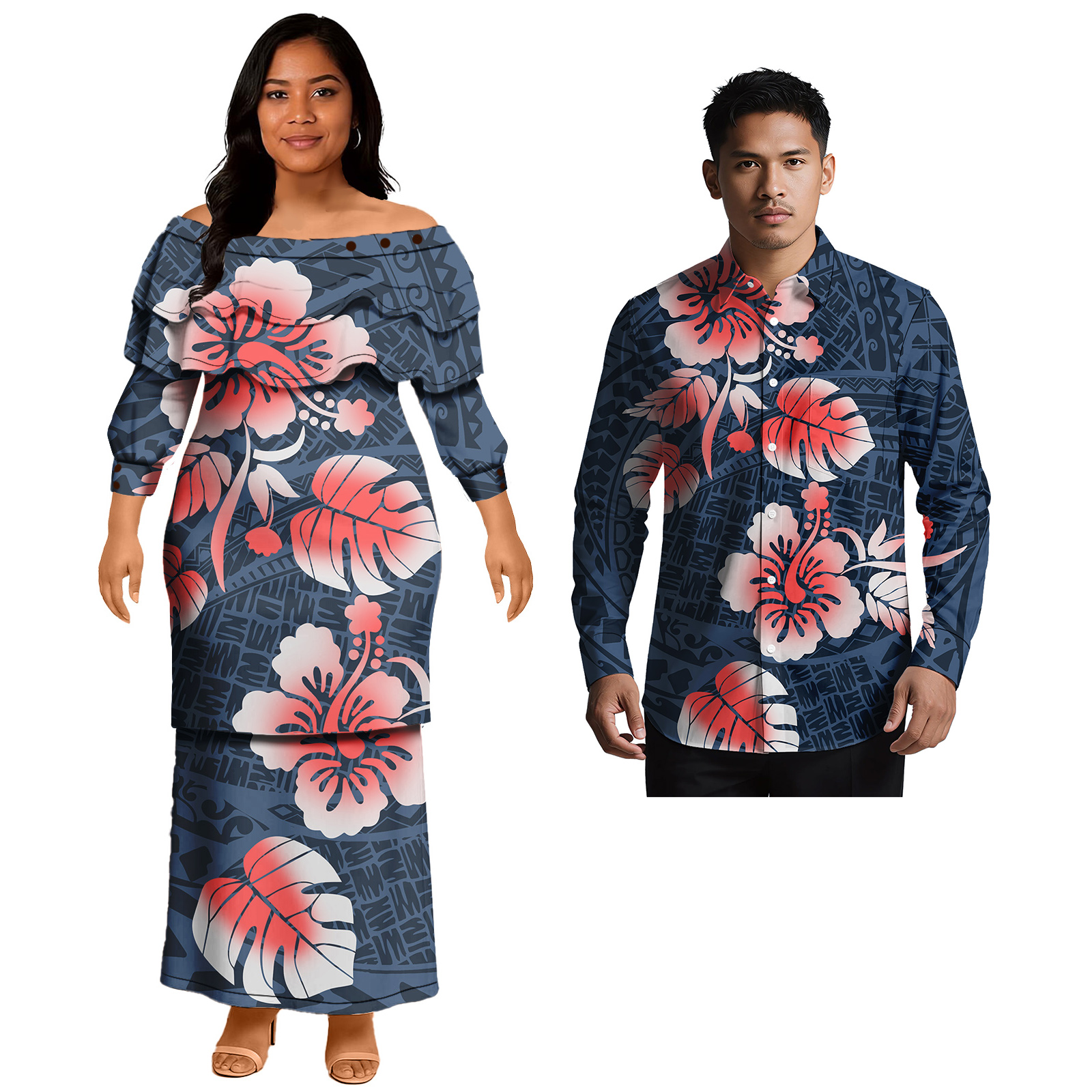 Popular Design Custom Couple C - Men'S Hawaiian Formal Wear 리뷰 및 가격