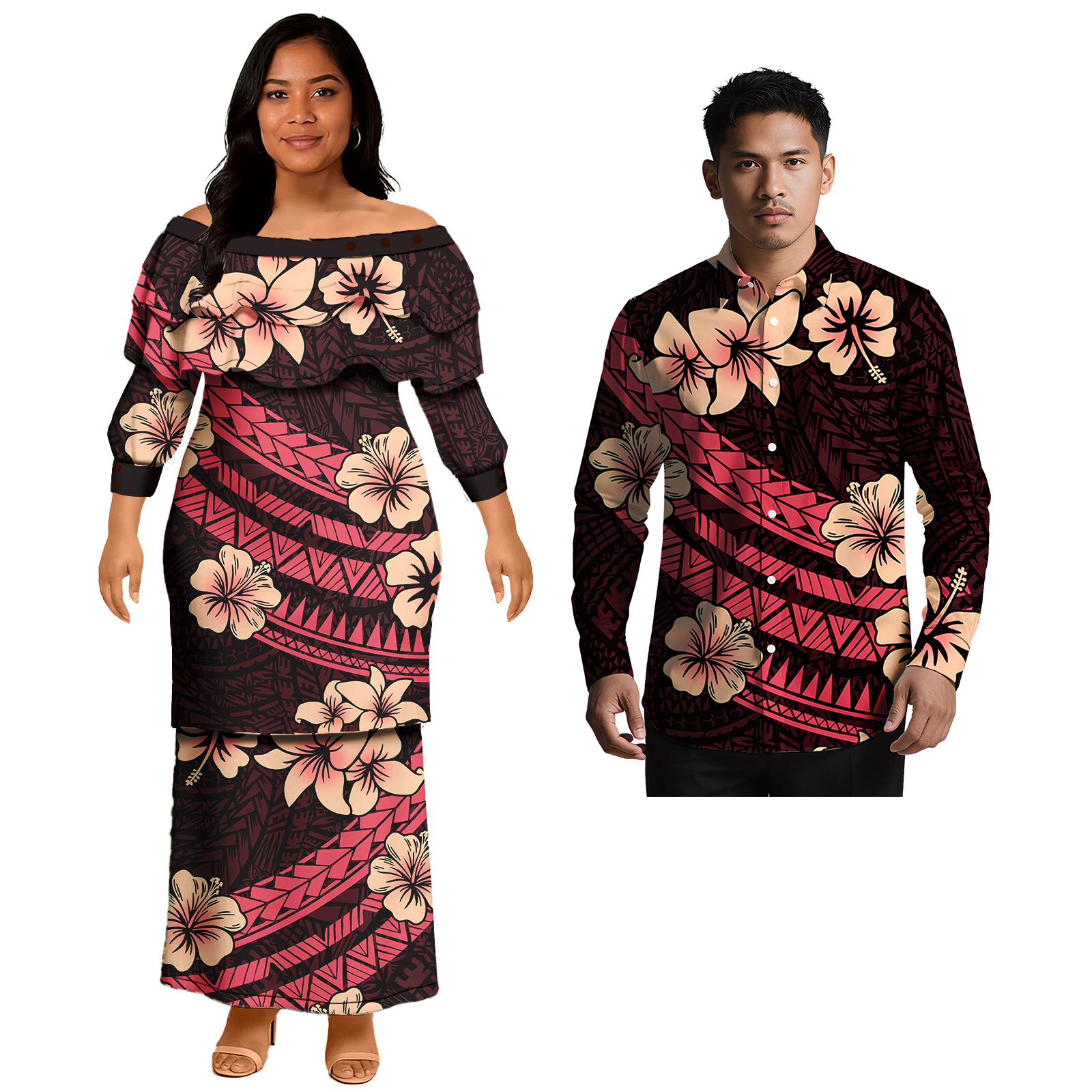 Popular Design Custom Couple C - Men'S Hawaiian Formal Wear 리뷰 및 가격
