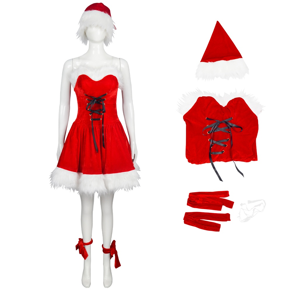 Sexy Velvet Christmas Costume  - Slim Fit Suit Set 리뷰 및 가격