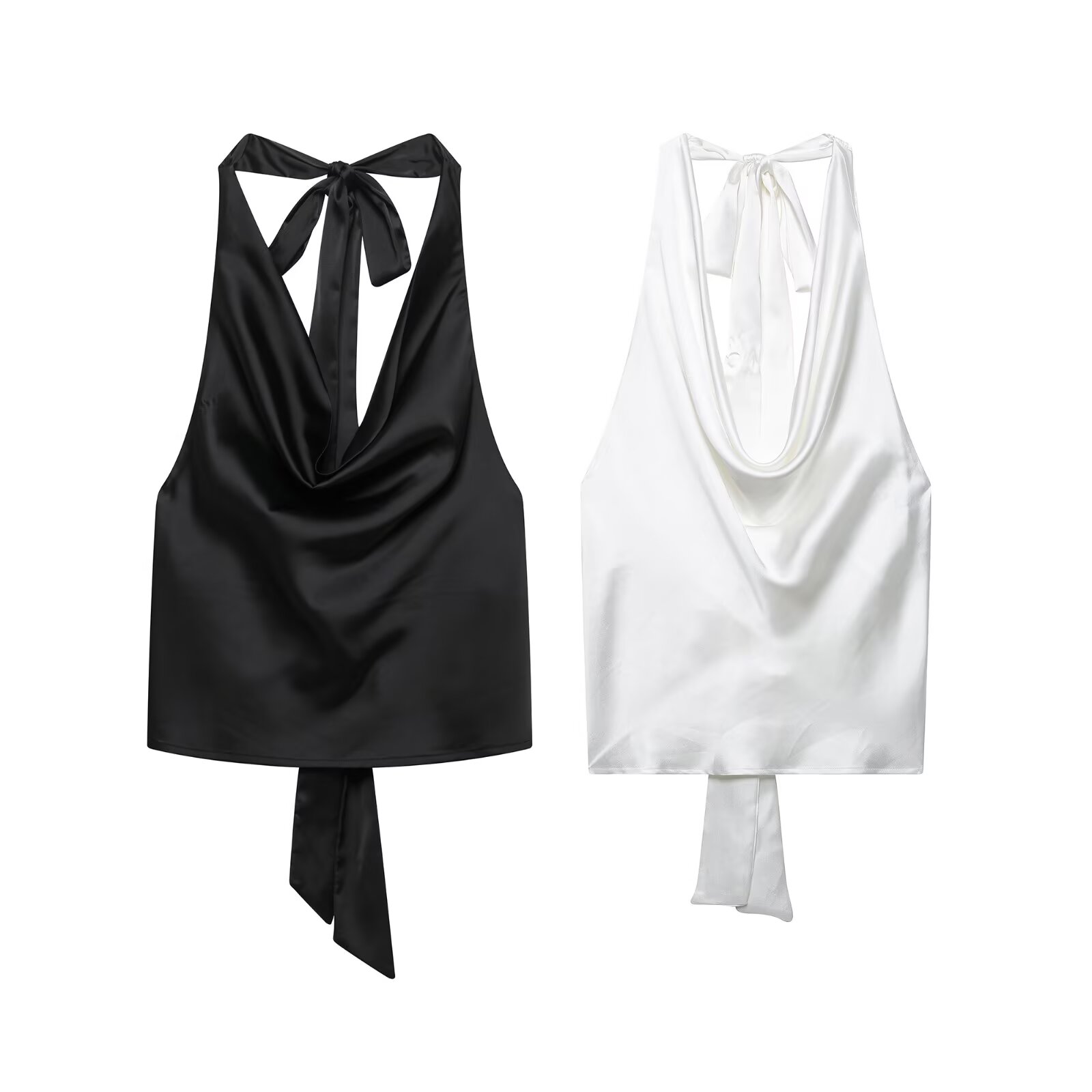 Zevity 2025 Women Sexy Sleevel - Satin Bow Tie 리뷰 및 가격