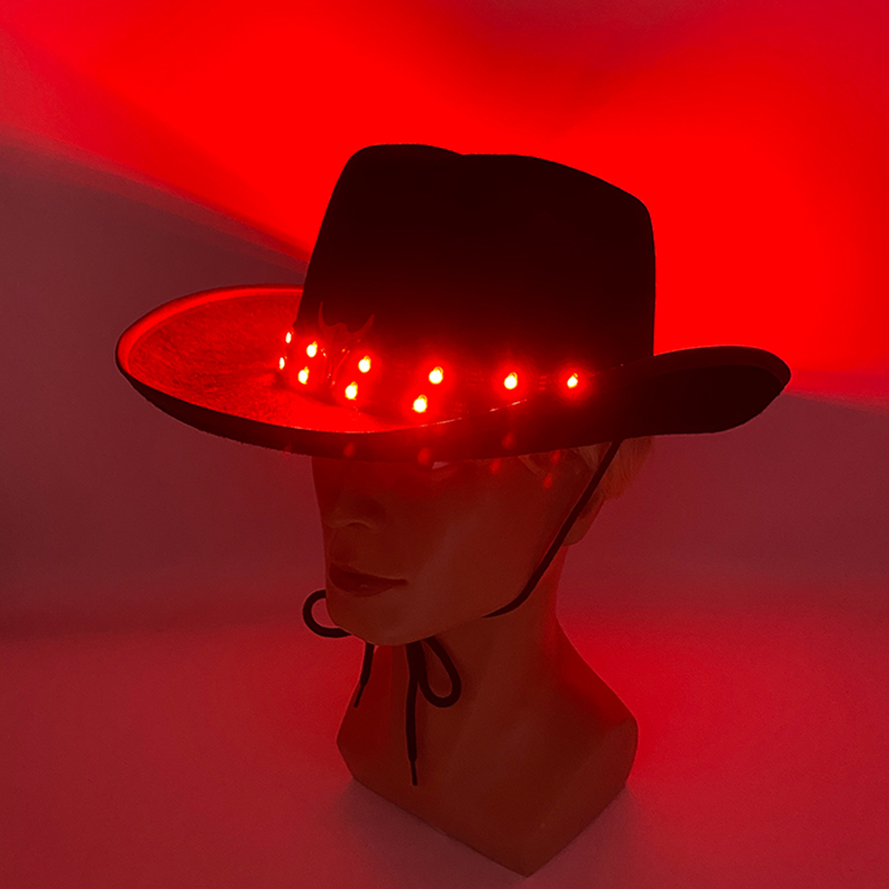 Remote Control LED Cowboy Hat  - Men'S Formal Wear For Graduation 리뷰 및 가격