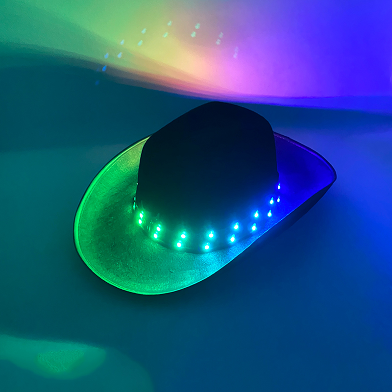 Remote Control LED Cowboy Hat  - Men'S Formal Wear For Graduation 리뷰 및 가격