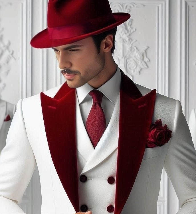 Formal Man Tuxedos Velvet 3 Pc - Men'S Formal Wear For Graduation 리뷰 및 가격