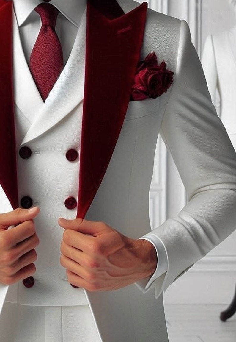 Formal Man Tuxedos Velvet 3 Pc - Men'S Formal Wear For Graduation 리뷰 및 가격