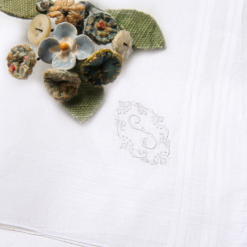 Set of 2pcs Luxurious, Elegant - Monogrammed Handkerchief 리뷰 및 가격