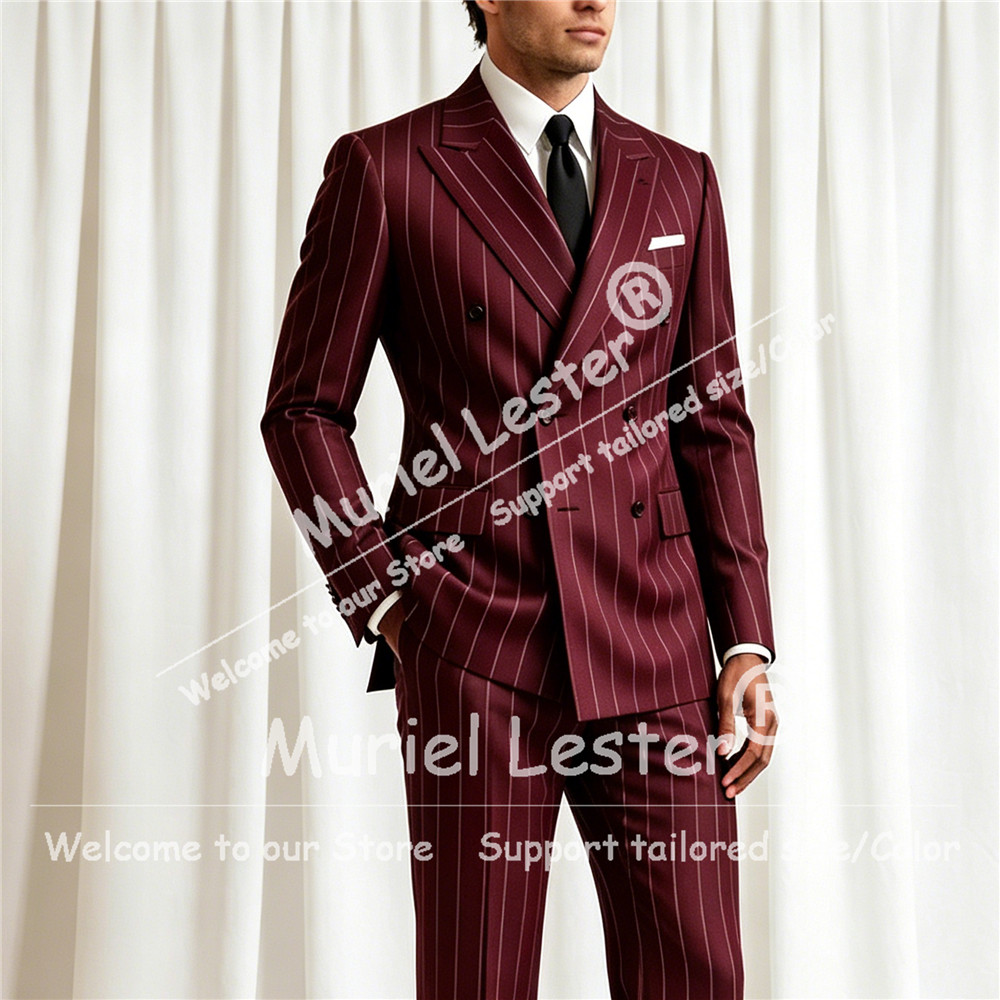 Elegant Stripes Suit Men 2 Pie - Elegant Formal Men'S Wear 리뷰 및 가격