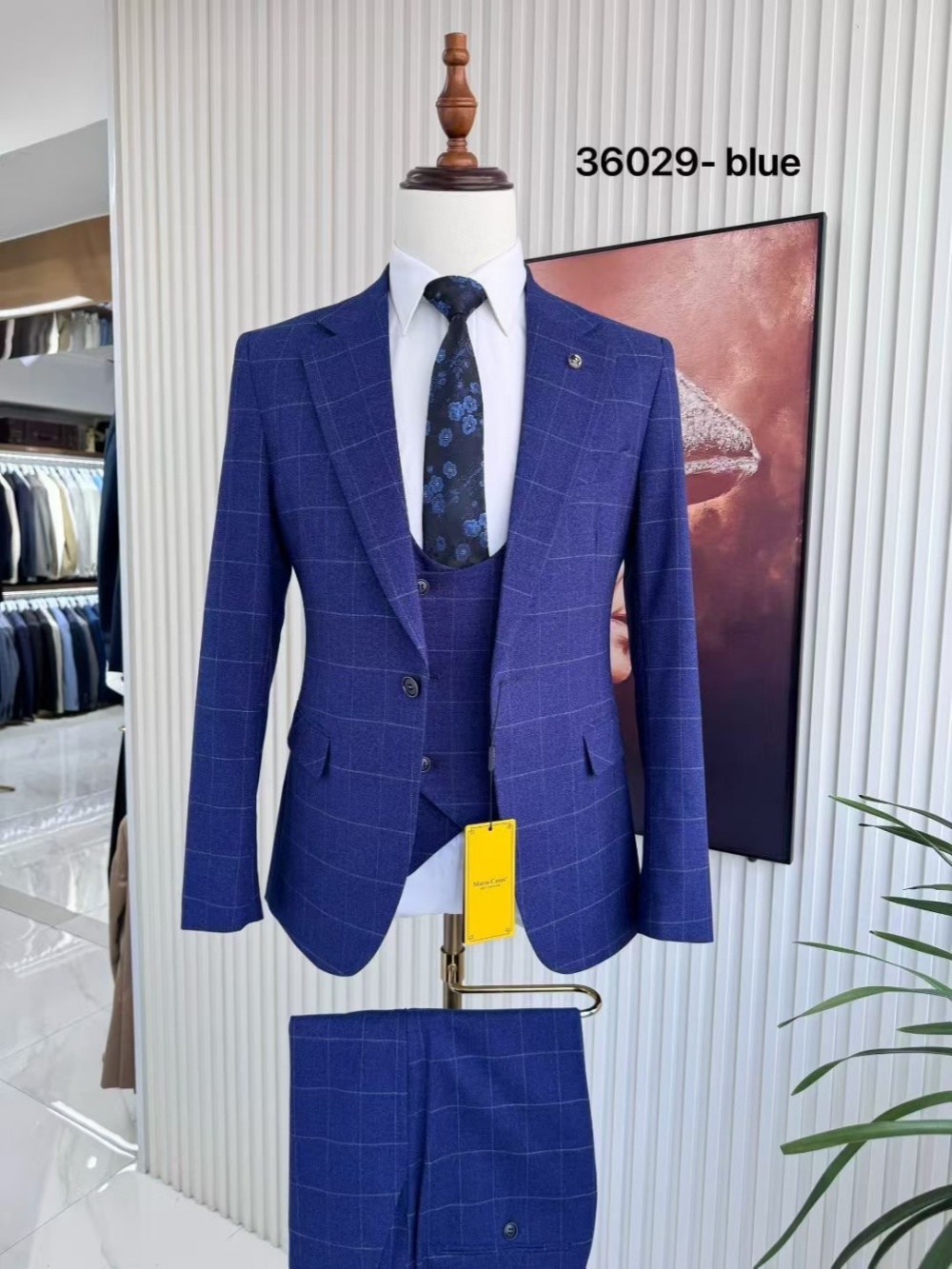 Plaid Men's Handsome Suit Set  - Men Formal Wear Sale 리뷰 및 가격