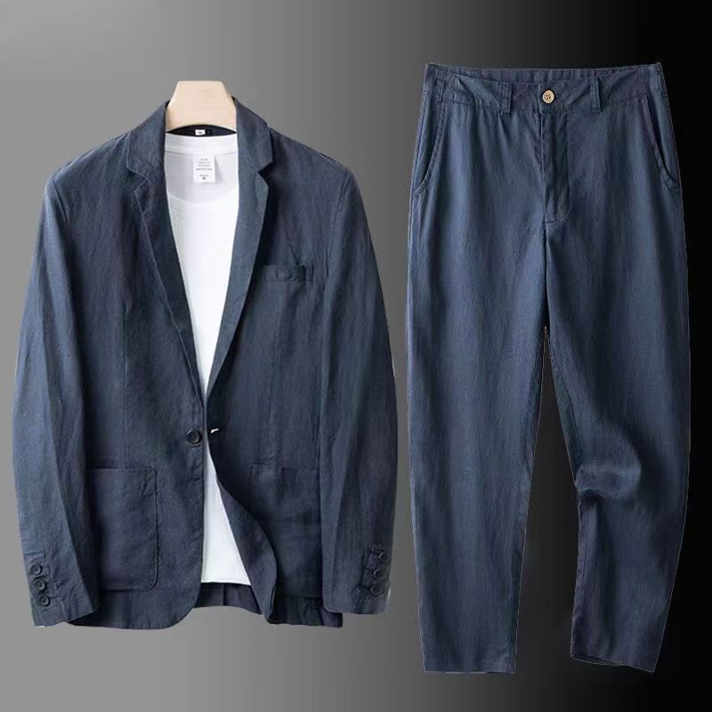 Spring Autumn Fashion Men Line - Slim Fit Suit Set 리뷰 및 가격