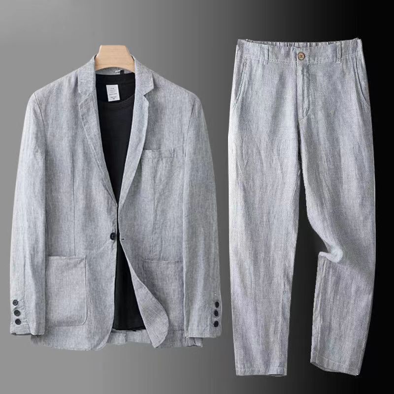 Spring Autumn Fashion Men Line - Slim Fit Suit Set 리뷰 및 가격