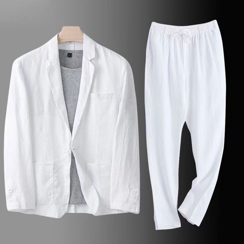 Spring Autumn Fashion Men Line - Slim Fit Suit Set 리뷰 및 가격