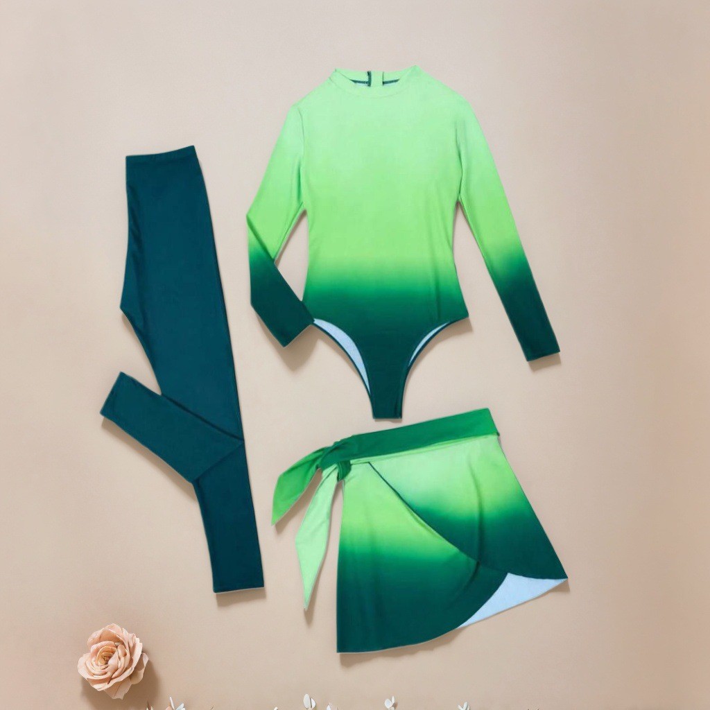 Blue Long Sleeve Swimsuit High - Slim Fit Suit Set 리뷰 및 가격