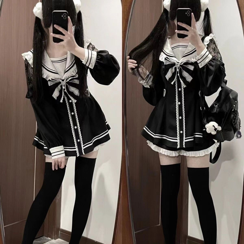 Jirai Kei Sailor Black Dress L - Slim Fit Suit Set 리뷰 및 가격
